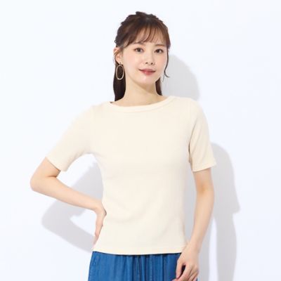 ＜Liliane Burty Eclat (Women/小さいサイズ) ＞【Ｓ・Ｍサイズ】ラメリブジャージー　半袖Ｔシャツ（７３１２４５５１）
