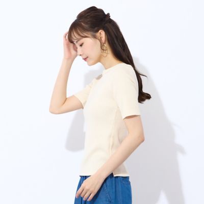 【Ｓ・Ｍサイズ】ラメリブジャージー　半袖Ｔシャツ（７３１２４５５１）