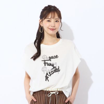 ＜Liliane Burty Eclat (Women/小さいサイズ) ＞【Ｓ・Ｍサイズ】綿１００％フレンチスリーブＴシャツ（７３１２４５５４）