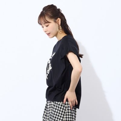 【Ｓ・Ｍサイズ】綿１００％フレンチスリーブＴシャツ（７３１２４５５４）