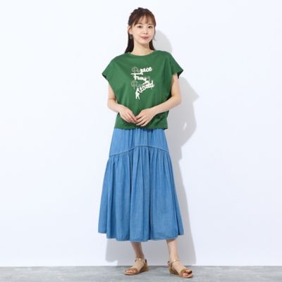 【Ｓ・Ｍサイズ】綿１００％フレンチスリーブＴシャツ（７３１２４５５４）