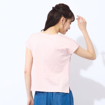 洗える】前身二重仕立てフレンチスリーブTシャツ（73124563