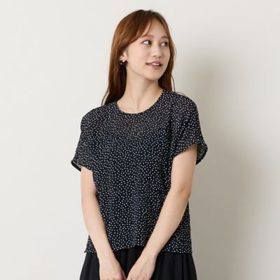 【専用】離乳食とブラウスセット 洗える】シアーサッカードットプルオーバーブラウス（73124605