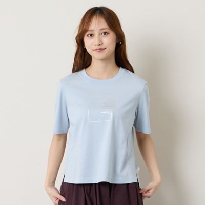 洗える】箔プリントロゴTシャツ（73124665） | Liliane Burty