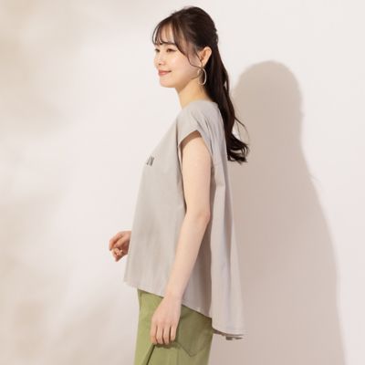【Ｓ・Ｍサイズ】綿１００％　フレアシルエットロゴＴシャツ（７３１２５４０７）