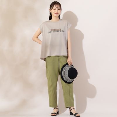 【Ｓ・Ｍサイズ】綿１００％　フレアシルエットロゴＴシャツ（７３１２５４０７）