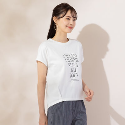 ＜Liliane Burty Eclat (Women/小さいサイズ) ＞【Ｓ・Ｍサイズ】ロゴプリント　プルオーバーＴシャツ（７３１２５４２４）