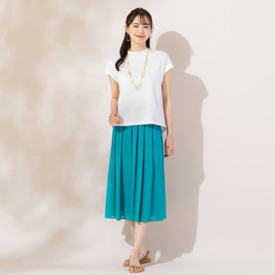 【Ｓ・Ｍサイズ】綿天竺×リブ使い　Ｔシャツ（７３１２５４５２）