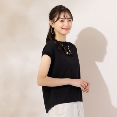 【Ｓ・Ｍサイズ】綿天竺×リブ使い　Ｔシャツ（７３１２５４５２）