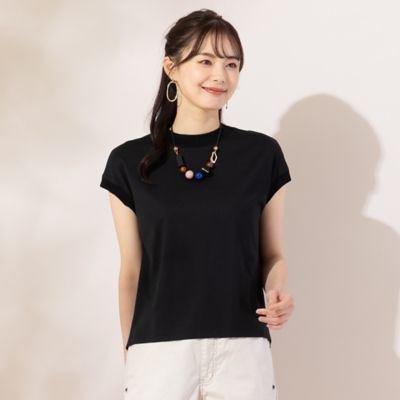 【Ｓ・Ｍサイズ】綿天竺×リブ使い　Ｔシャツ（７３１２５４５２）