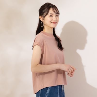 【Ｓ・Ｍサイズ】綿天竺×リブ使い　Ｔシャツ（７３１２５４５２）