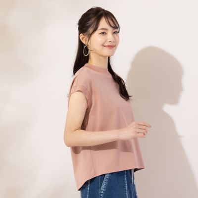 【Ｓ・Ｍサイズ】綿天竺×リブ使い　Ｔシャツ（７３１２５４５２）