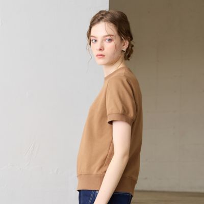 【Ｓ・Ｍサイズ】ミニ裏毛×リブ　ロゴＴシャツ（７３１２５４６６）