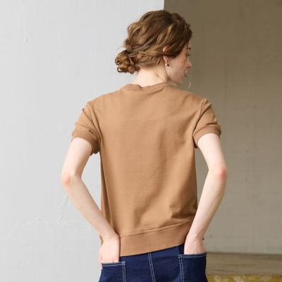 【Ｓ・Ｍサイズ】ミニ裏毛×リブ　ロゴＴシャツ（７３１２５４６６）