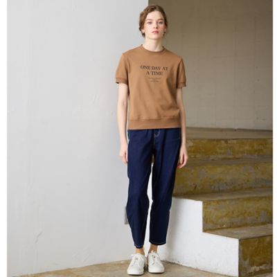 【Ｓ・Ｍサイズ】ミニ裏毛×リブ　ロゴＴシャツ（７３１２５４６６）