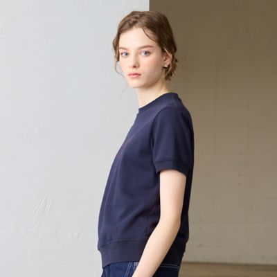 【Ｓ・Ｍサイズ】ミニ裏毛×リブ　ロゴＴシャツ（７３１２５４６６）