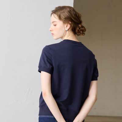 【Ｓ・Ｍサイズ】ミニ裏毛×リブ　ロゴＴシャツ（７３１２５４６６）