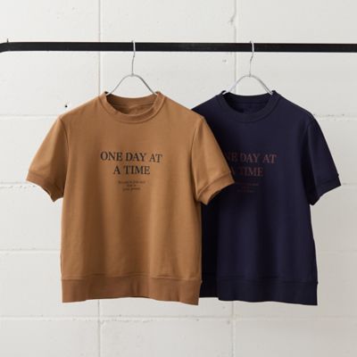 【Ｓ・Ｍサイズ】ミニ裏毛×リブ　ロゴＴシャツ（７３１２５４６６）
