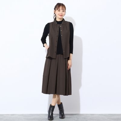 洗える・接触冷感】綿100％ハイネック 七分袖Tシャツ