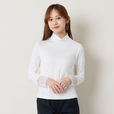 cccmalie シーマリー 袖レースTシャツ 洗える】袖レースTシャツ（73125601） | Liliane Burty Eclat
