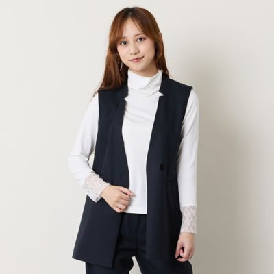 洗える】袖レースTシャツ（73125601） | Liliane Burty Eclat