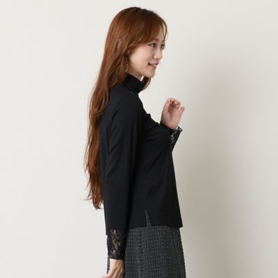洗える】袖レースTシャツ（73125601） | Liliane Burty Eclat