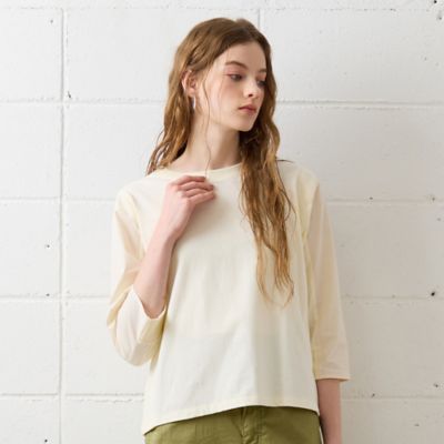 【Ｃｈａｒｍｅ　ｐａｒ　Ｅｃｌａｔ】異素材使いデザインＴシャツ（７３１２６４６６）