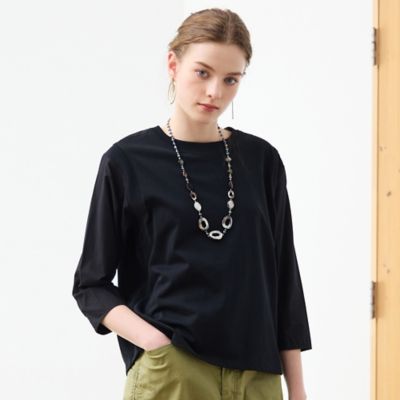 【Ｃｈａｒｍｅ　ｐａｒ　Ｅｃｌａｔ】異素材使いデザインＴシャツ（７３１２６４６６）