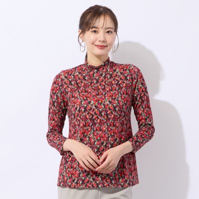 ＜Liliane Burty Eclat (Women/小さいサイズ) ＞【洗える】フランス製素材起毛幾何柄Ｔシャツ（７３１２６５２３）