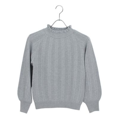 【Ｃｈａｒｍｅ　ｐａｒ　Ｅｃｌａｔ】人気につき追加フリル衿　ウォッシャブルニット（７３１３１５６２Ａ）