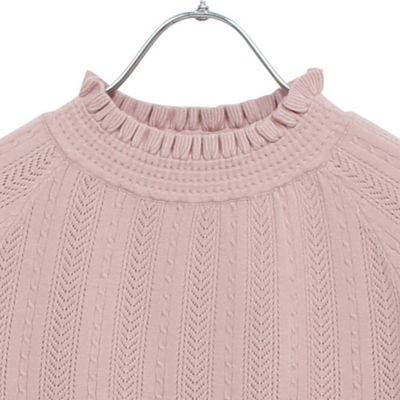 【Ｃｈａｒｍｅ　ｐａｒ　Ｅｃｌａｔ】人気につき追加フリル衿　ウォッシャブルニット（７３１３１５６２Ａ）