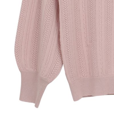 【Ｃｈａｒｍｅ　ｐａｒ　Ｅｃｌａｔ】人気につき追加フリル衿　ウォッシャブルニット（７３１３１５６２Ａ）
