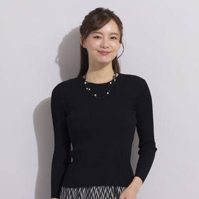 ＜Liliane Burty Eclat (Women/小さいサイズ) ＞【Ｓ・Ｍサイズ】１８ＧＧリブ　プルオーバーニット［アンサンブル可］（７３１３２４２２）