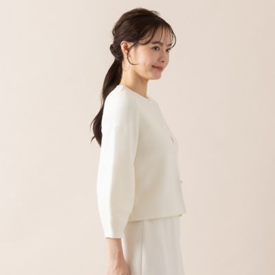 【セットアップ対応／Ｓ・Ｍサイズ】ウォッシャミラノリブ　コクーンニットジャケット（７３１３２５２１）