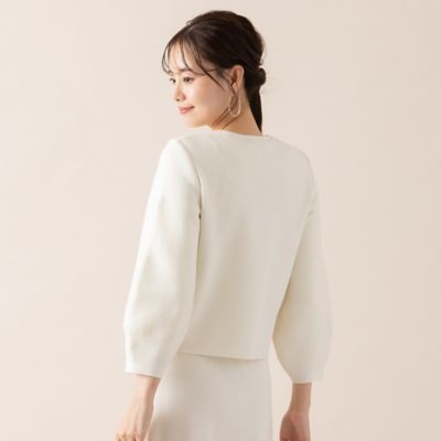【セットアップ対応／Ｓ・Ｍサイズ】ウォッシャミラノリブ　コクーンニットジャケット（７３１３２５２１）