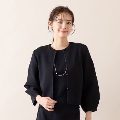 【セットアップ対応／Ｓ・Ｍサイズ】ウォッシャミラノリブ　コクーンニットジャケット（７３１３２５２１）