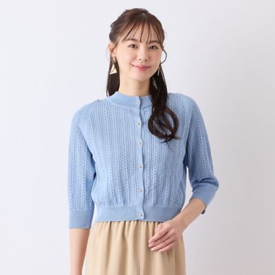 【Ｓ・Ｍサイズ】透かし編み　ニットボレロ（７３１３２５５５）