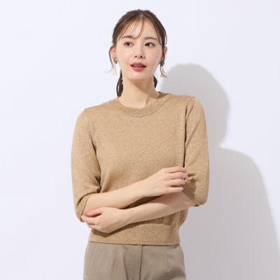 ＜Liliane Burty Eclat (Women/小さいサイズ) ＞ラメプルオーバーニット（７３１３２６０５）