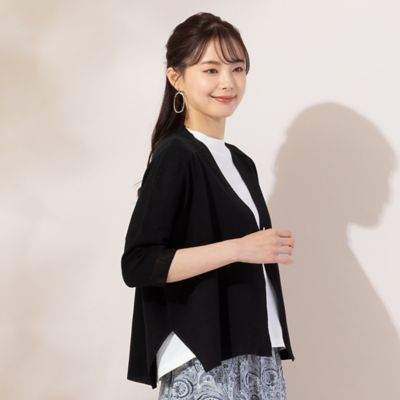 ＜Liliane Burty Eclat (Women/小さいサイズ) ＞【Ｓ～Ｍフリーサイズ】ウォッシャブル　オーバーニットカーディガン（７３１３５４０１）