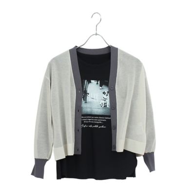 リリアンビューティ エクラ（Liliane Burty ECLAT）/【洗える】シアーニットカーディガン 洗える】シアーニットカーディガン（73135551） | Liliane