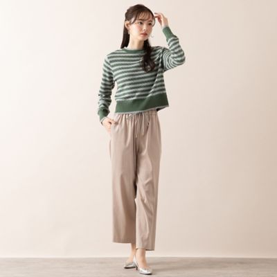 【Ｃｈａｒｍｅ　ｐａｒ　Ｅｃｌａｔ】地柄ボーダーニット（７３１３６４６６）