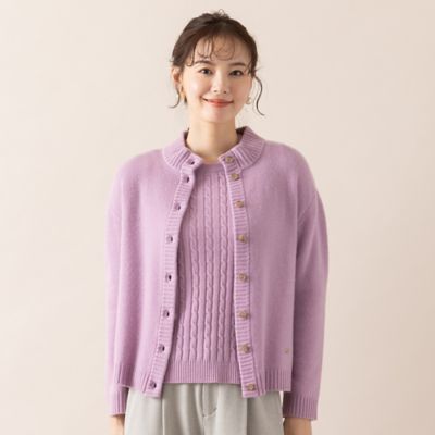 Liliane Burty Eclat (Women/小さいサイズ) /リリアンビューティ エクラ【アンサンブル対応/S・Mサイズ】カシミヤ12GGカーディガン(73136492) ピンク トップス【三越伊勢丹/公式】