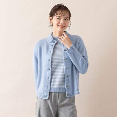 アンサンブル対応／S・Mサイズ】カシミヤ12GGカーディガン