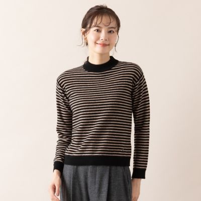 【アンサンブル対応／Ｓ・Ｍサイズ】カシミヤ１２ＧＧボーダーニット（７３１３６４９４）