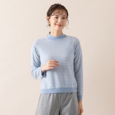 【アンサンブル対応／Ｓ・Ｍサイズ】カシミヤ１２ＧＧボーダーニット（７３１３６４９４）