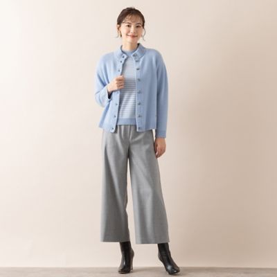 【アンサンブル対応／Ｓ・Ｍサイズ】カシミヤ１２ＧＧボーダーニット（７３１３６４９４）