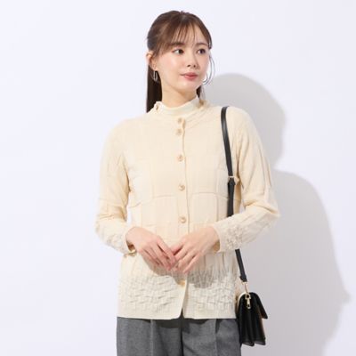 ホールガーメント編地変化カーディガン（73136521） | Liliane