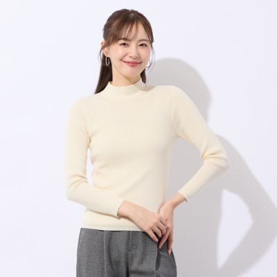 Liliane Burty Eclat (Women/小さいサイズ) /リリアンビューティ エクラ ハイネックリブニット(73136551) シロ トップス【三越伊勢丹/公式】