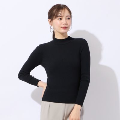 Liliane Burty Eclat (Women/小さいサイズ) /リリアンビューティ エクラ ハイネックリブニット(73136551) クロ トップス【三越伊勢丹/公式】