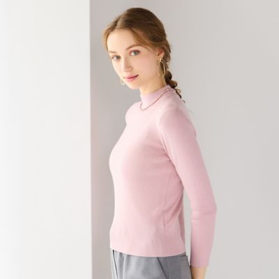 Liliane Burty Eclat (Women/小さいサイズ) /リリアンビューティ エクラ ハイネックリブニット(73136551) ピンク トップス【三越伊勢丹/公式】